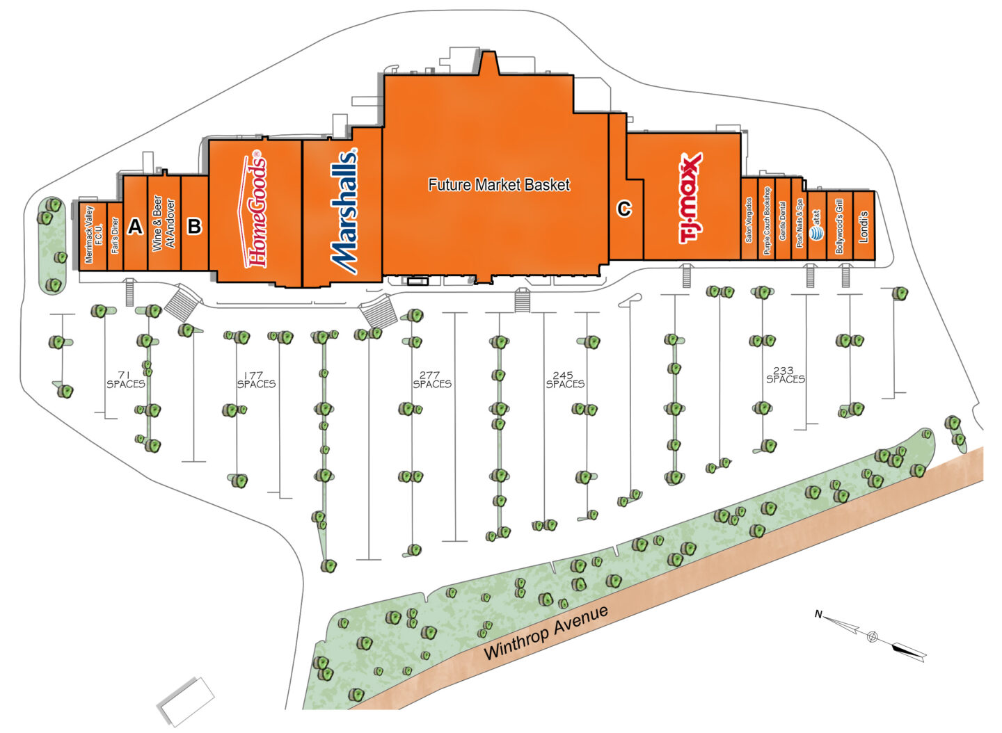 Map of NORTH ANDOVER MALL