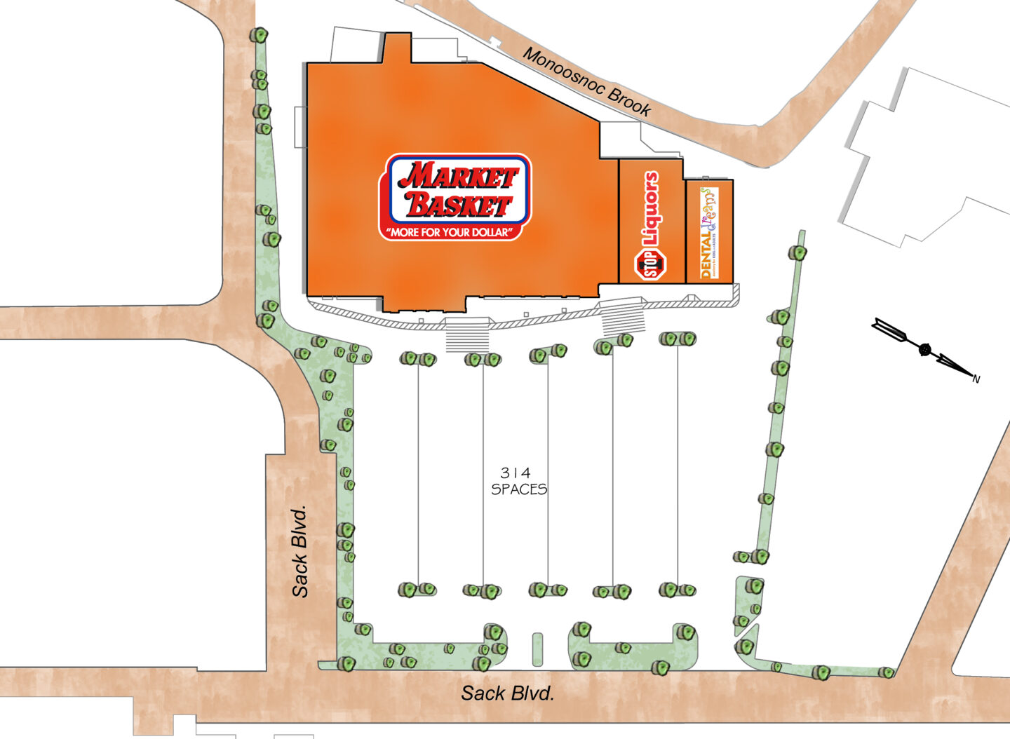 Map of MARKET BASKET PLAZA