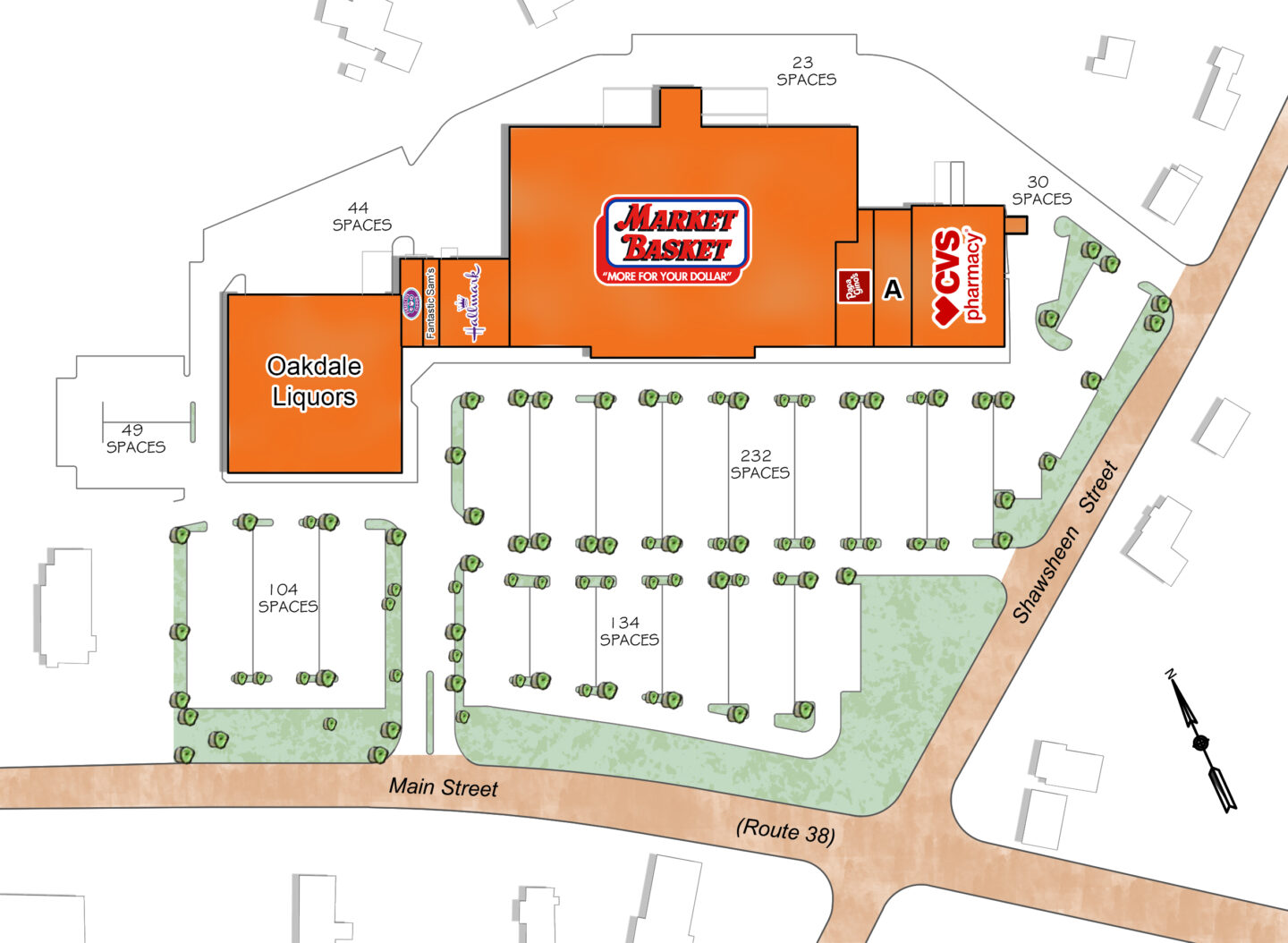 Map of OAKDALE PLAZA