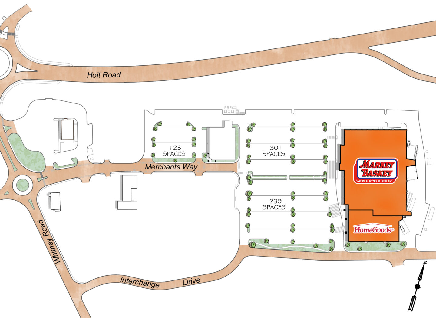 Map of MERCHANTS WAY