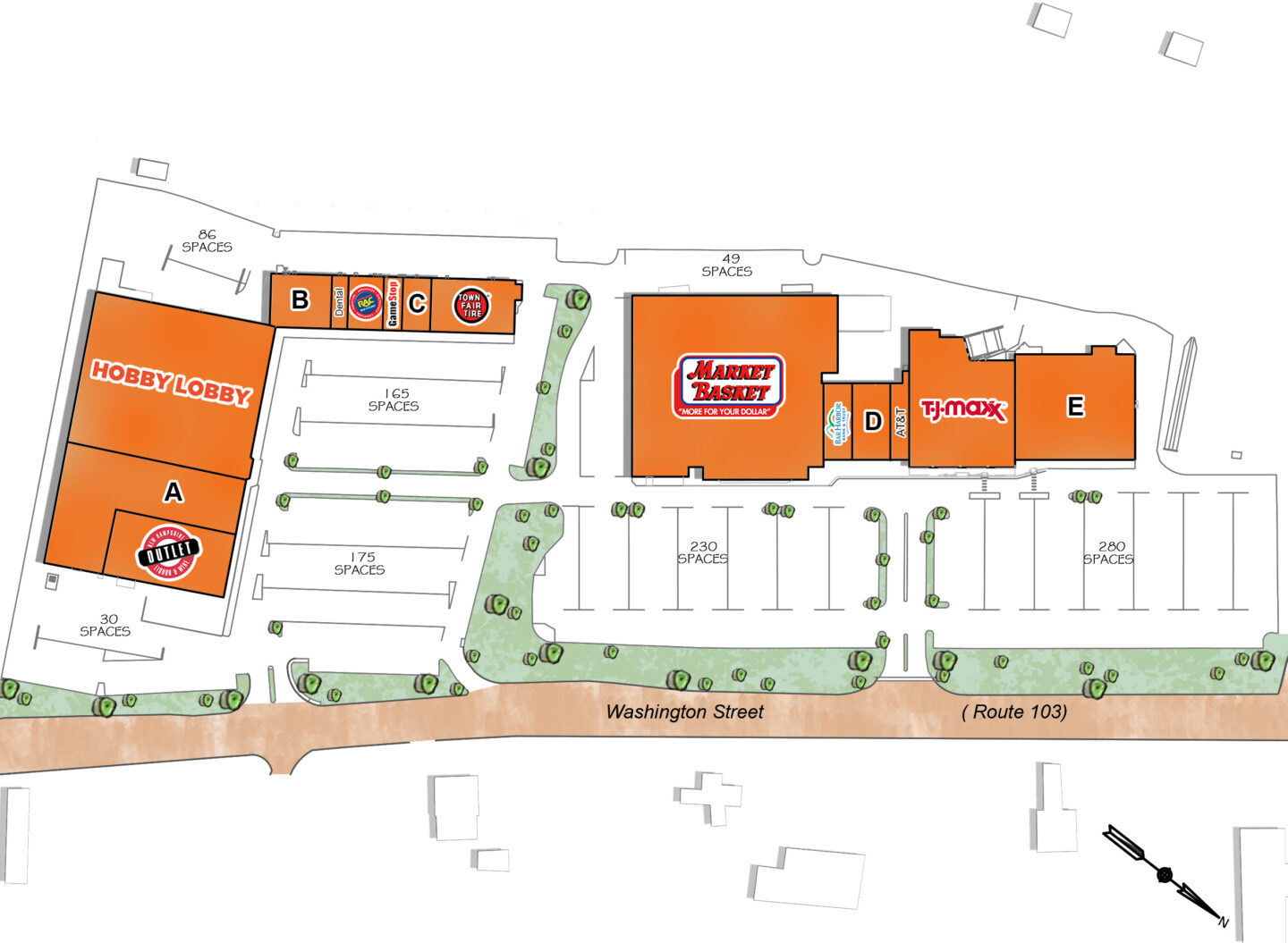 Map of CLAREMONT MARKET PLACE