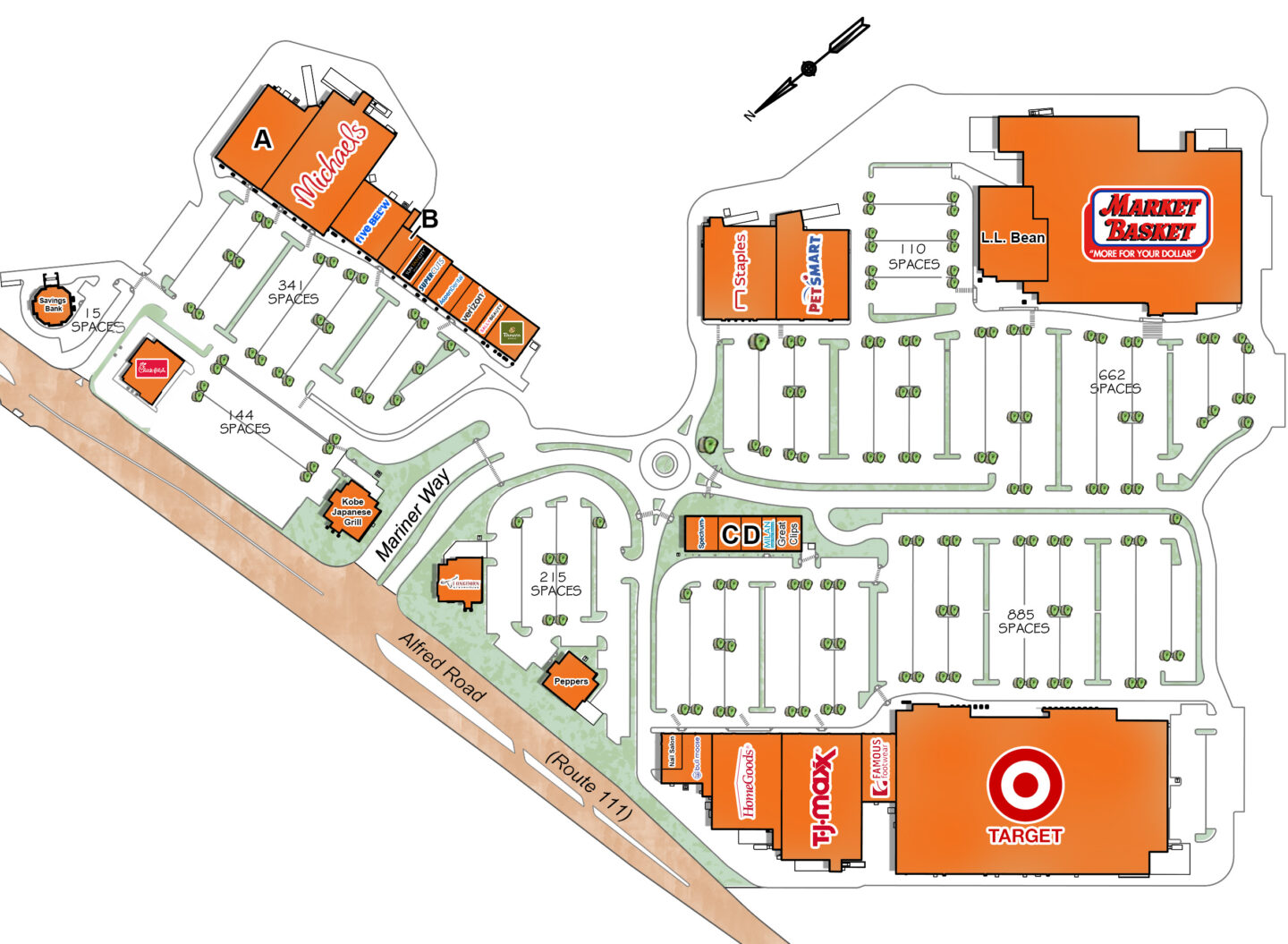 Map of THE SHOPS AT BIDDEFORD CROSSING
