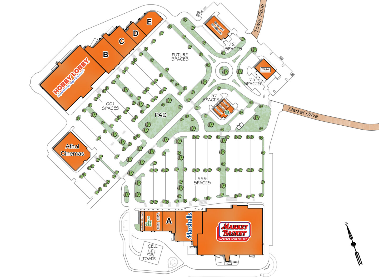 Map of NORTH QUABBIN COMMONS
