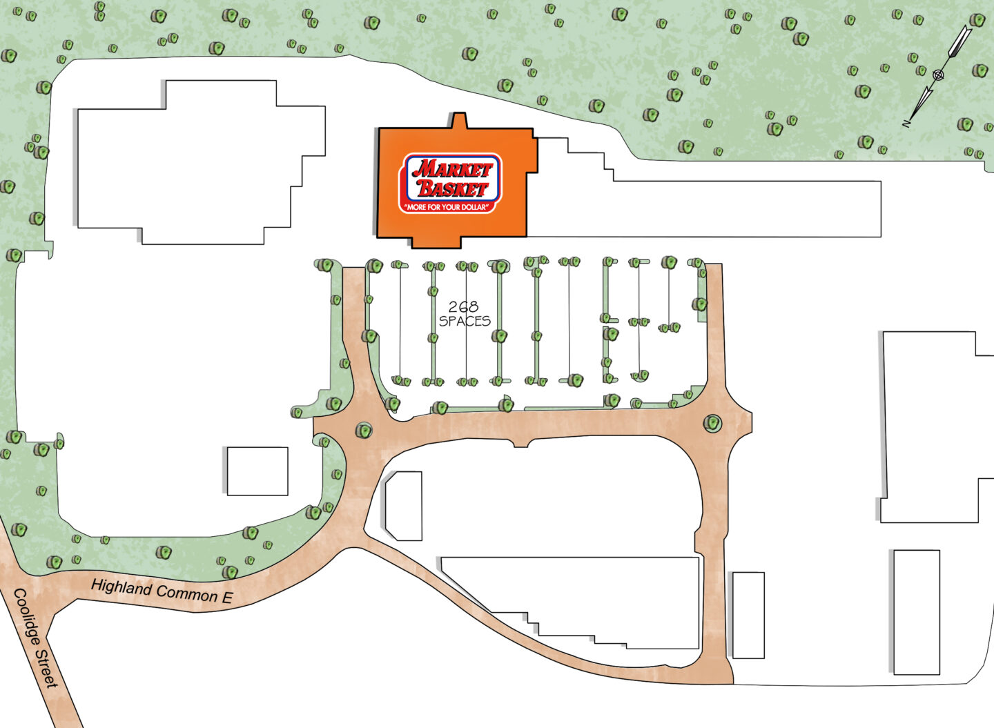 Map of HIGHLAND COMMONS